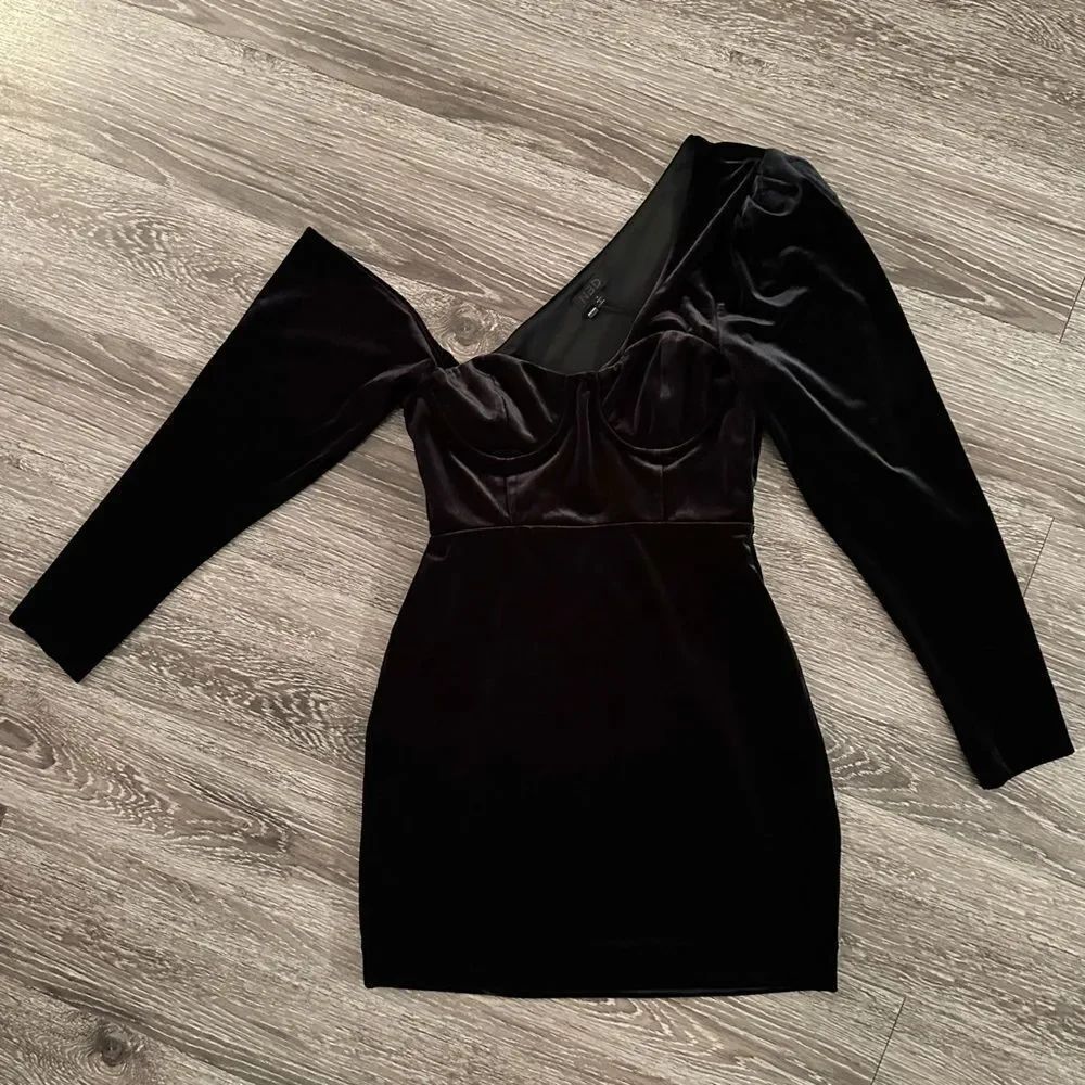 NBD Taz Mini Dress in Black new